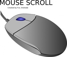 Computer Mouse Scroll Icon Symbol Con Pointing Wheel Device Peripheral Raton Rueda Ordenador