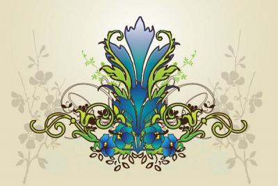 Cool Flower Background Vector Thumbnail