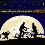 Couple of lovers in the moonlight Thumbnail