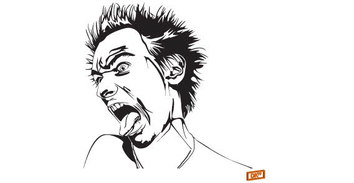 Crazy man free vector