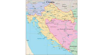 Croatia map free vector Thumbnail