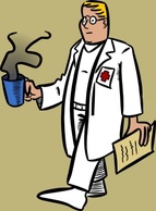 Cross Cup Doctor Person Cartoon Hot Health Coffee Medicine Walking Moself Medic Thumbnail