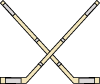 Crossed Hockey Sticks Vector Image Thumbnail