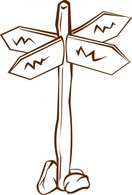 Crossroads Sign clip art