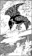 Crow Flying clip art Thumbnail