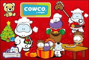 Cute cartoon characters Cowco Christmas vector subject material Thumbnail