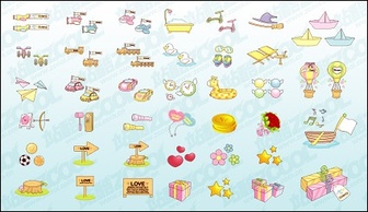 Cute icon vector material goods-2