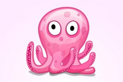 Cute Octopus Vector Graphic Thumbnail