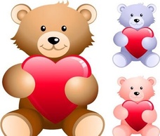 Cute Teddy Bear with Heart Thumbnail