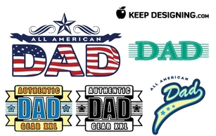 Dad fathers day vectors- free Thumbnail