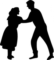 Dancing Couple Fifties clip art