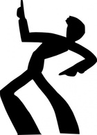 Dancing Man Silhouette clip art