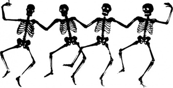 Dancing Skeletons clip art Thumbnail