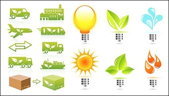 Delicate topic of environmental protection icon vector material Thumbnail