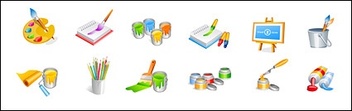 Design art supplies category vector Thumbnail