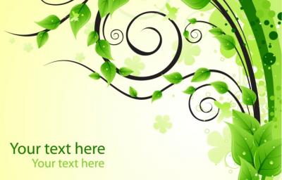 Design Element With Green Leaves Thumbnail