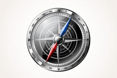 Detailed Vector Compass Thumbnail