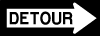 Detour Black Vector Road Sign Thumbnail