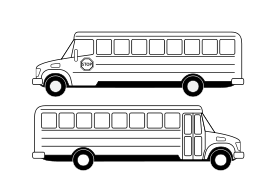 Deux bus scolaires noirs