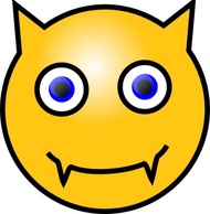 Devil Smiley clip art