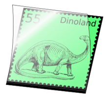Dino stamp in stamp mount Thumbnail