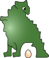 Dinosaur Laid An Egg clip art Thumbnail