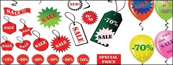 Discount sales element vector Thumbnail