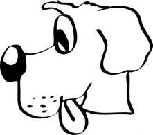 Dog Head clip art