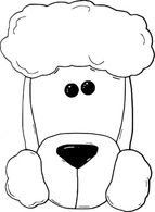 Dogface3_outline clip art