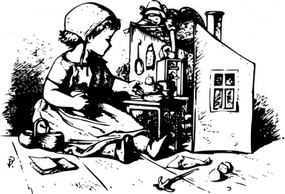 Dollhouse Illustration clip art Thumbnail