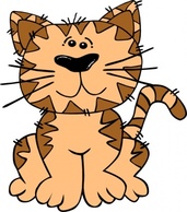 Drawings Mammals Sitting Kitten Cats Tiger Head Free Happy Cute Animals Cat Cartoon Kucing Cartoons ... Thumbnail