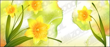 Dreams and Narcissus vector background material Thumbnail