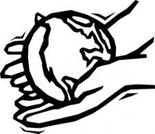 Earth In Gentle Hands clip art