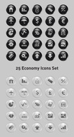 Economy Icons Set with Shiny Style Thumbnail