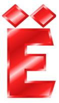 Effect Letters Alphabet red: Ë