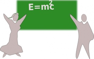 Einesteins E=mc2 Written Wrong E=m2c clip art Thumbnail