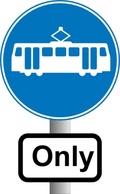 Electric Metro Bus Road Sign Station clip art Thumbnail