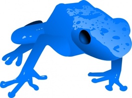 Endangered Blue Poison Dart Frog clip art Thumbnail