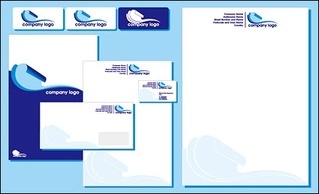 Enterprise VI simple blue template vector material Thumbnail