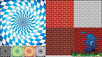 Eps Format, Including JPG Preview, Keyword: Spin Lattice Vector, Background Brick Walls, Plants, Continuous Background, ... Thumbnail
