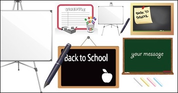 eps format, including jpg preview, keyword: Vector blackboard, whiteboard, teaching tools, stationery, school supplies, chalk, ... Thumbnail