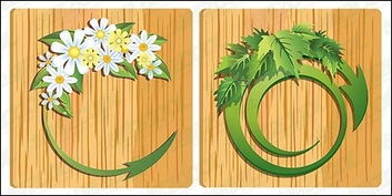 Eps Format, With JPG Preview, The Crucial Words: Vector Flowers, Daisy, Background Grain, Green Leaves, ...