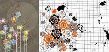 Eps Format, With JPG Preview, The Crucial Words: Vector Flowers, Lovely Patterns, Lines, Vector Material Thumbnail