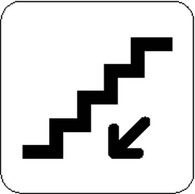 Escalator down Sign Board Vector Thumbnail