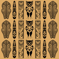 Ethnic African ornament background 1 Thumbnail