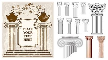 European-style classical columns pattern vector material Thumbnail
