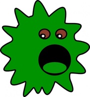 Eyes Black Green Virus Face Mouth