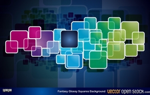 Fantasy Glossy Squares Background Thumbnail
