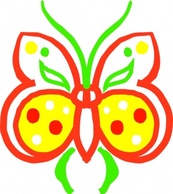 Farfalla Stilizzata clip art Thumbnail