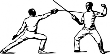 Fencing Parry Of Sixte clip art Thumbnail